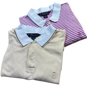 Brooks Bros (2) Men XL Stretch Original fit Polos elastane Spandex